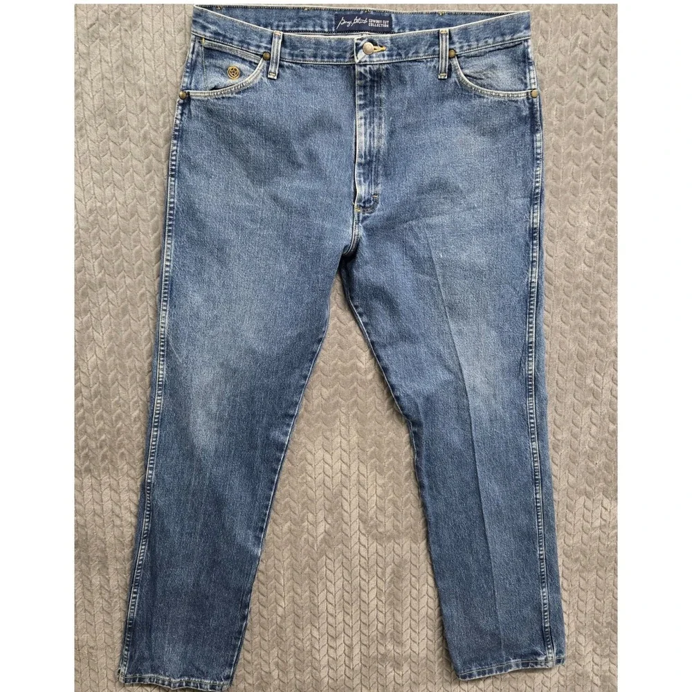 Wrangler George Strait Cowboy Cut Jeans Mens 40x34 Blue Denim‎ Original Fit